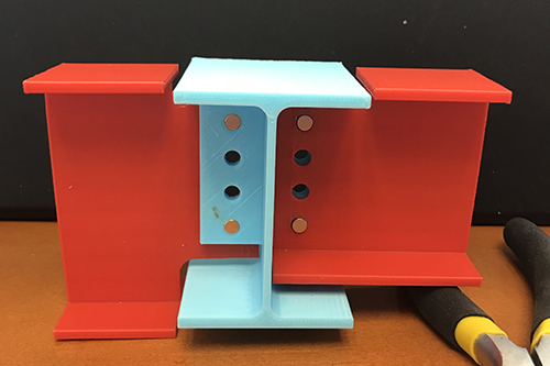 3D printed connections teaching aid